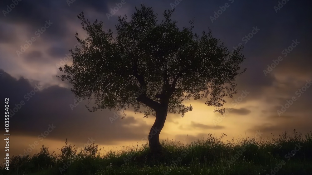 Time lapse tree on a background cloudy sky at night. Time lapse tree on a background cloudy sky at night.