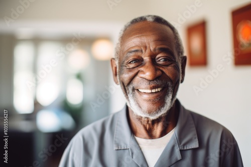 Portrait of a elderly man in a nursing home