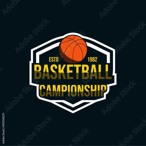 basketball logo badge emblem template. 