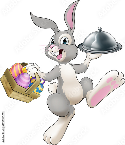 Easter Bunny Rabbit Cartoon...