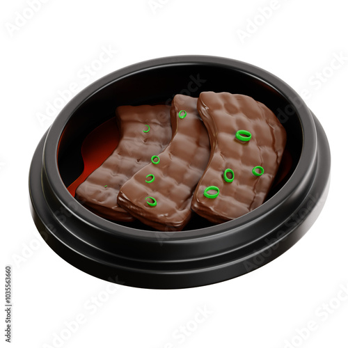 PNG 3D galbi illustration isolated on a white background photo