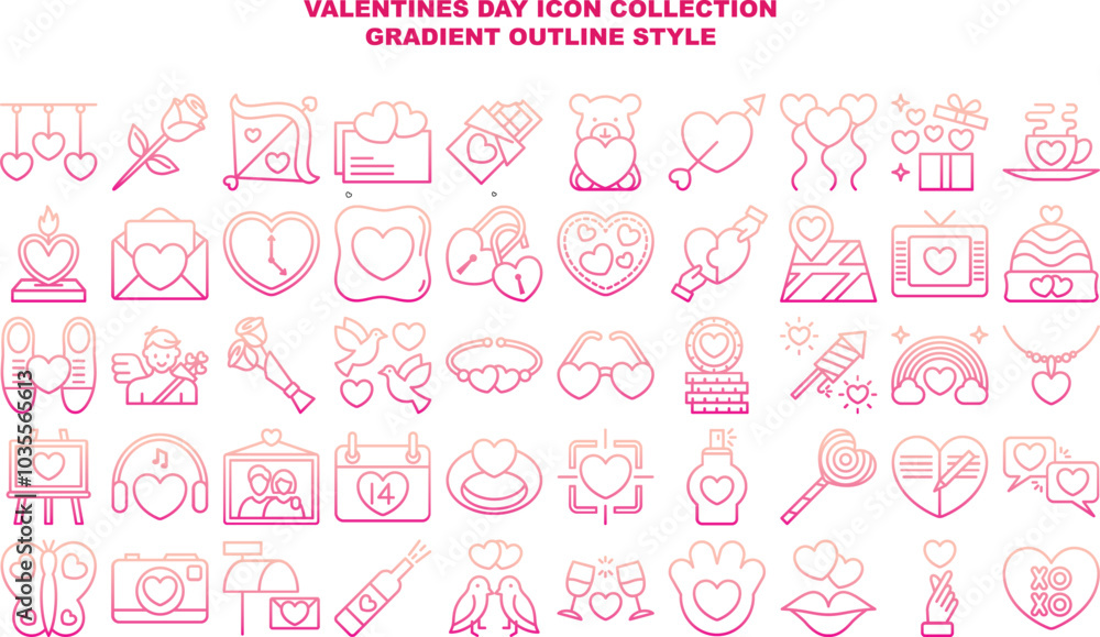 1 pack of valentines day icon collection 1 pack of valentines day icon collection
