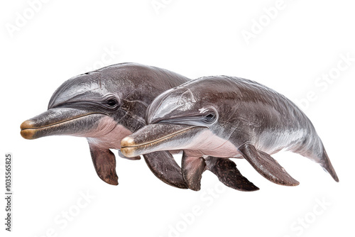 Captivating Amazon River Dolphins Isolated on transparent Background for Wildlife Conservation Awareness and Educational Use photo