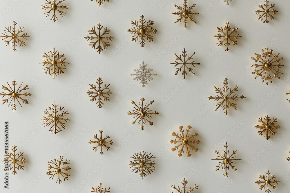 Glittering Gold Snowflake Collection Glittering Gold Snowflake Collection