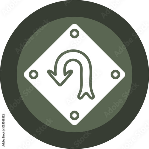 U Turn Icon Design