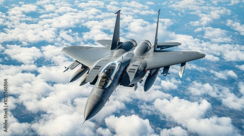 Fighter jet performing a vertical climb, sharp ascent into the clouds