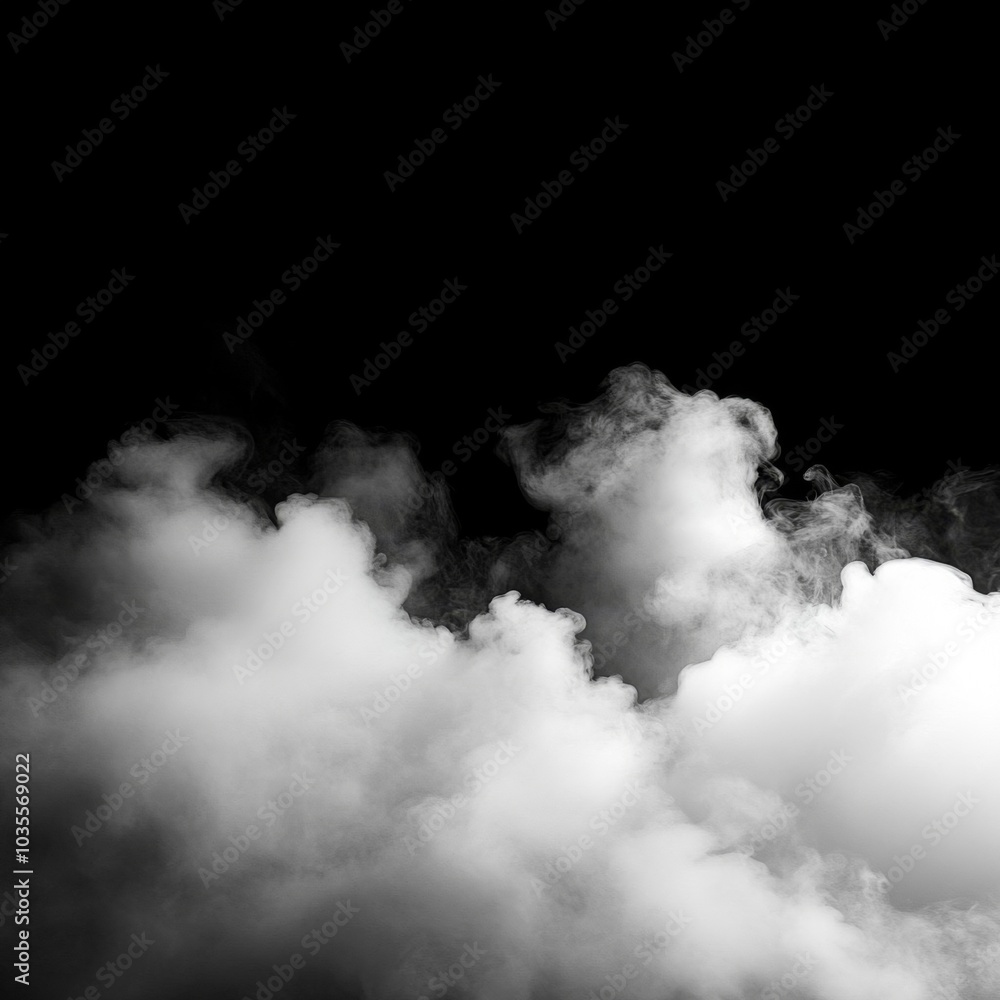 fog on black background fog on black background