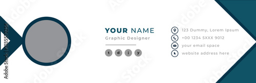Business Email signature personal social media cover Design