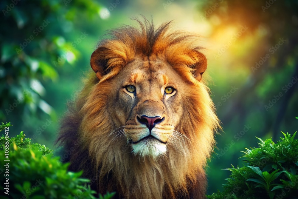 Stunning Tilt-Shift Lion Head Background in Nature for Artistic Photography Stunning Tilt-Shift Lion Head Background in Nature for Artistic Photography