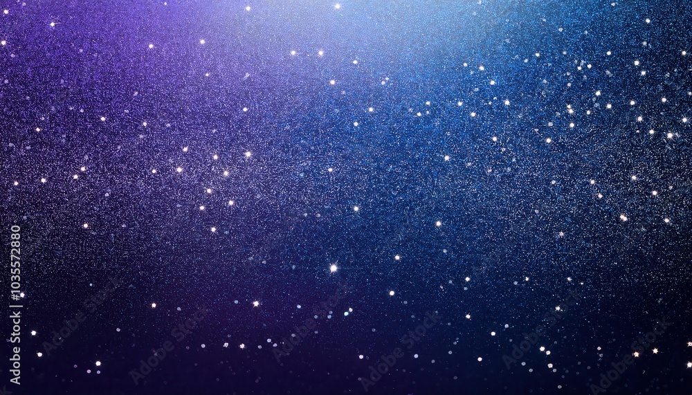 Fototapeta premium Celestial Dreamscape: Shimmering Starry Sky with a Deep Blue to Violet Gradient, Featuring Dazzling Cosmic Dust and Glittering Stars for Space Posters, Banners, and Elegant Night Themed Backgrounds 