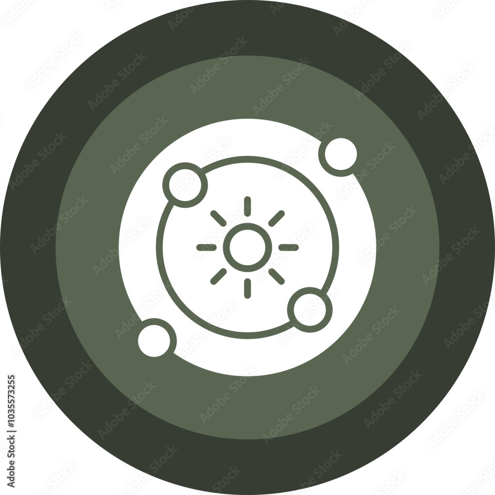 Solar System Icon Design Solar System Icon Design
