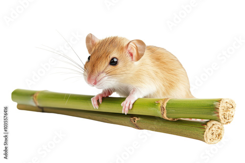 Bamboo Rats Isolated on transparent Background for Nature and Wildlife Projects or Educational Purposes photo