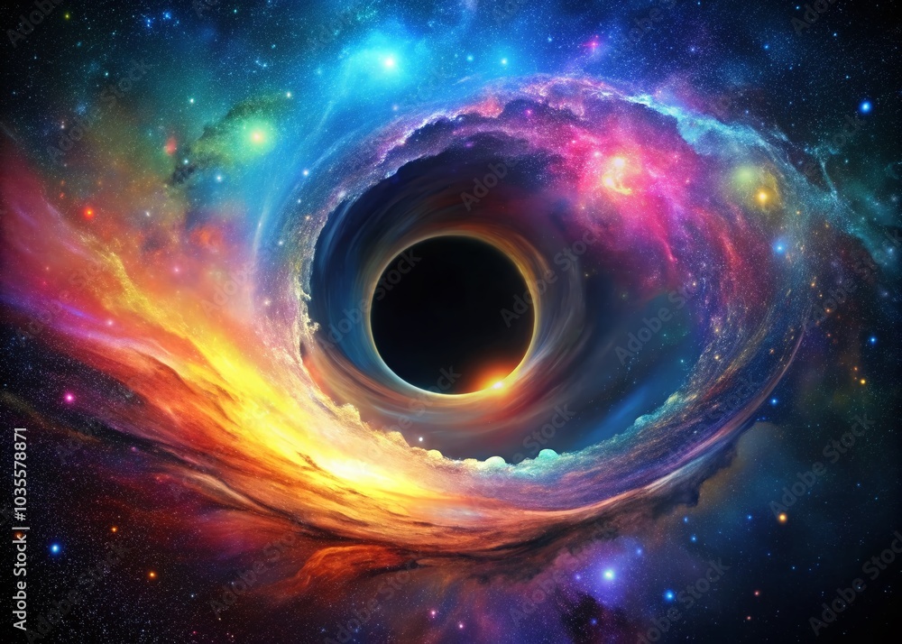 Abstract Black Hole in Space - Cosmic Silhouette Art for Unique Wall Decor Abstract Black Hole in Space - Cosmic Silhouette Art for Unique Wall Decor
