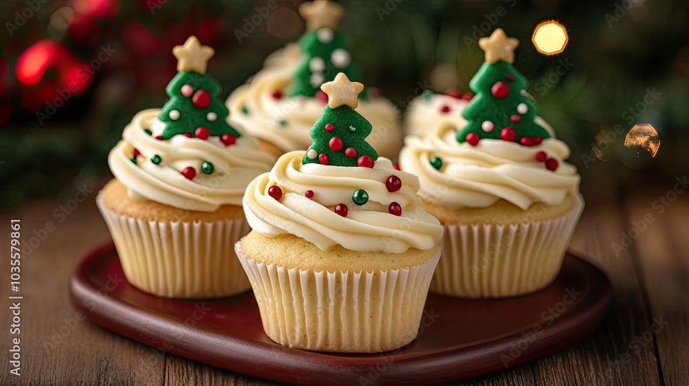 Christmas cupcakes with cream cheese frosting Christmas cupcakes with cream cheese frosting