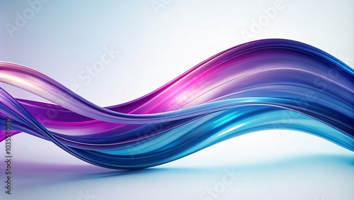 Abstract Blue Purple Gradient Waves - Futuristic Technology Style Design for Modern Backgrounds