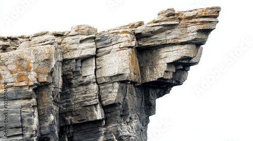 jagged coastal rock formation on a coastal cliff