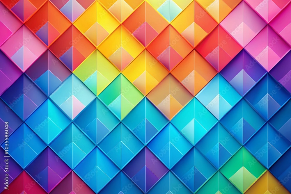 Abstract Geometric Rhombus Background in Pastel Gradient with Triangle Elements for Modern Wallpaper Design Abstract Geometric Rhombus Background in Pastel Gradient with Triangle Elements for Modern Wallpaper Design
