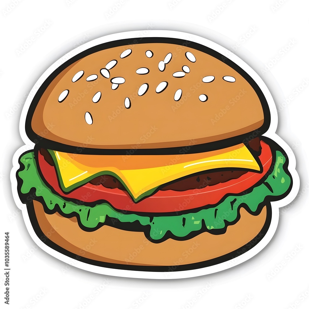 Large Burger Cheeseburger Fast Food Icon Logo Symbol Large Burger Cheeseburger Fast Food Icon Logo Symbol