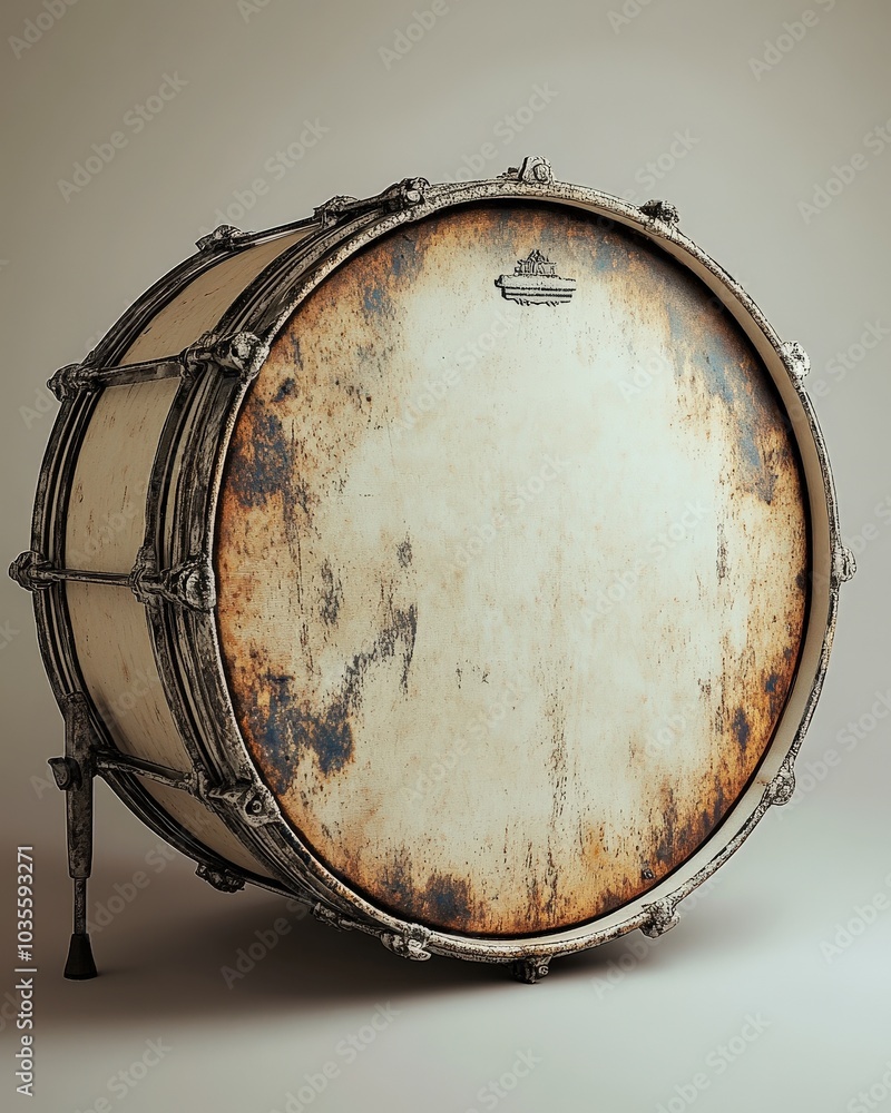 Bass Drum - Percussive Beat for Music Band in Caribbean Colours Bass Drum - Percussive Beat for Music Band in Caribbean Colours