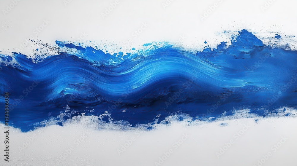 a bold blue brushstroke sweeps across a pristine white canvas showcasing the beauty of simplicity and the power of color in modern abstract art a bold blue brushstroke sweeps across a pristine white canvas showcasing the beauty of simplicity and the power of color in modern abstract art