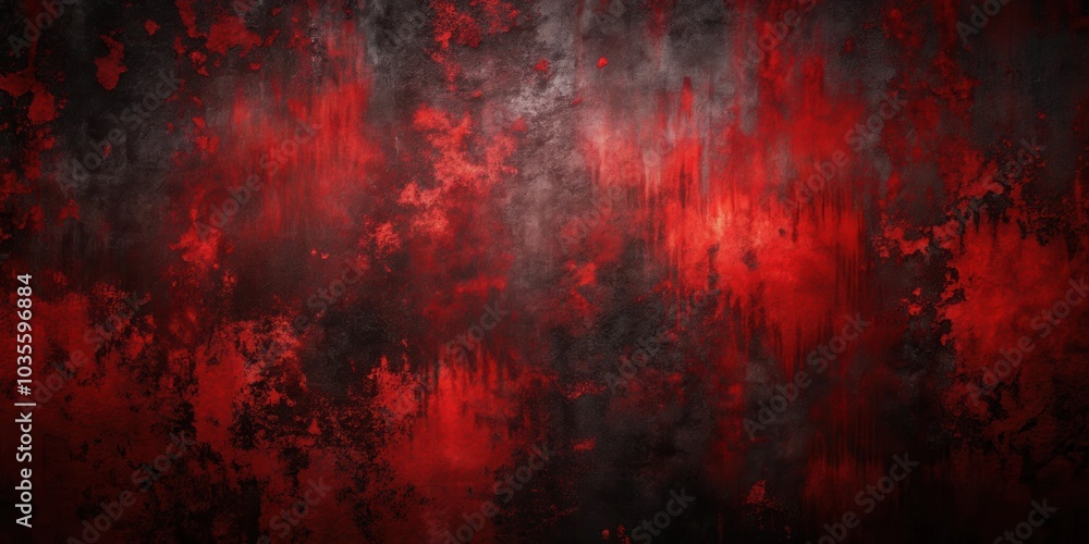 A Dramatic and Distressed Red and Black Background with Abstract Texture and Grunge Elements A Dramatic and Distressed Red and Black Background with Abstract Texture and Grunge Elements