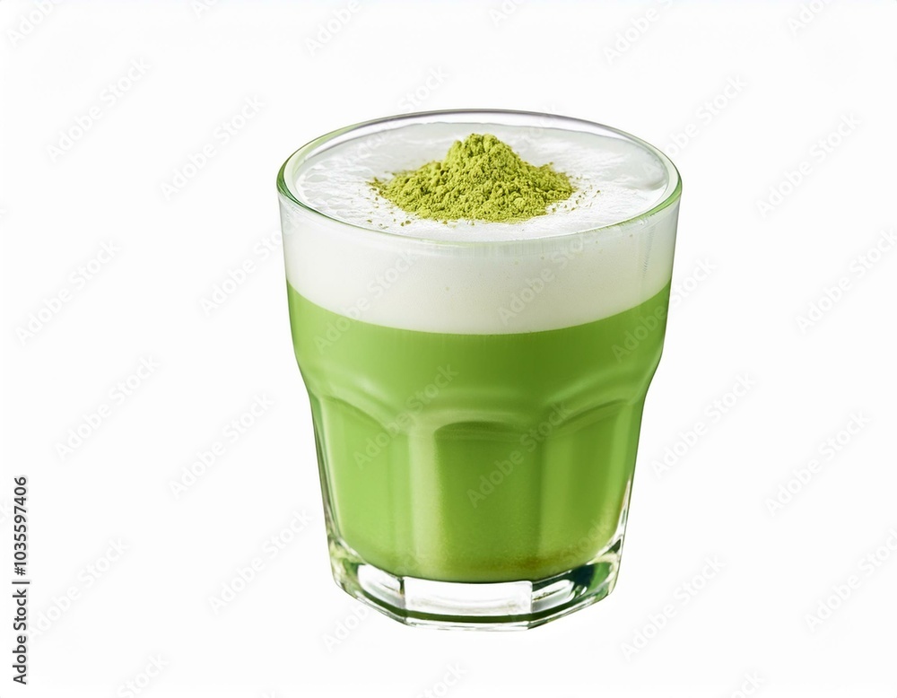 Matcha latte with foam Matcha latte with foam