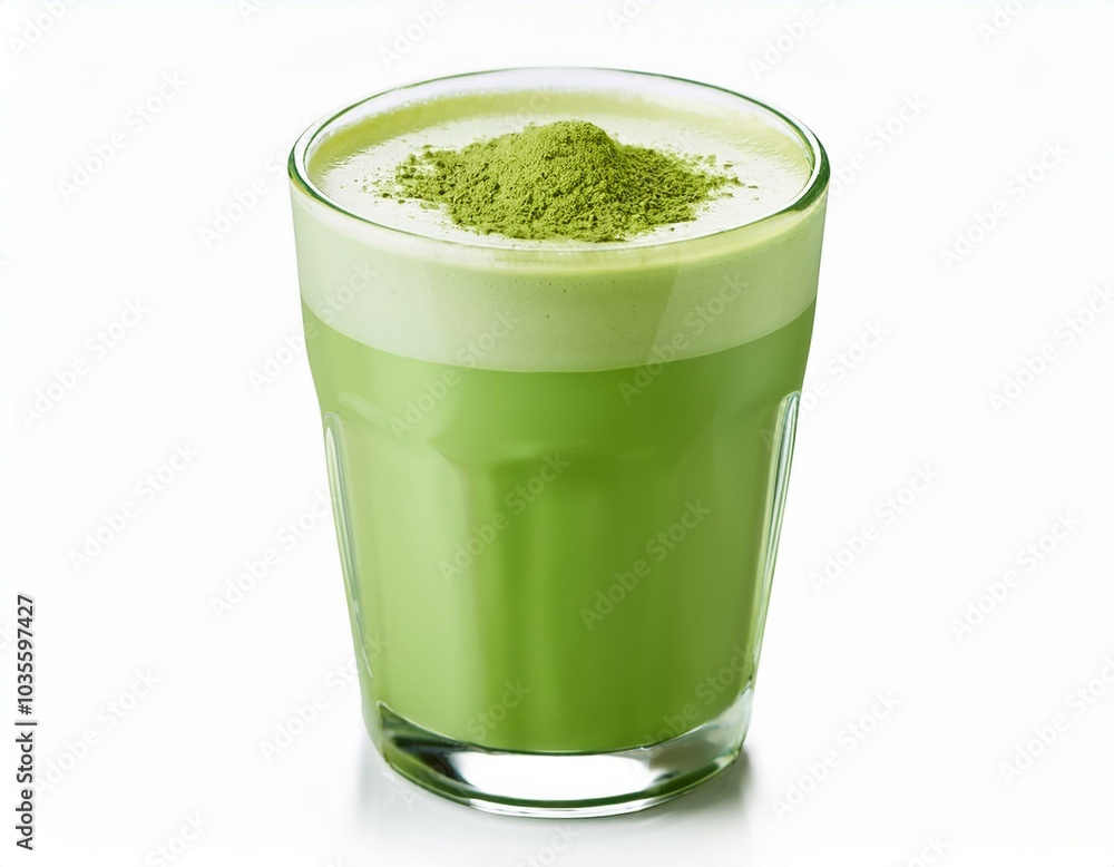 Green tea latte with powder Green tea latte with powder
