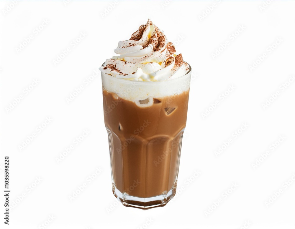 Iced coffee with whipped cream Iced coffee with whipped cream