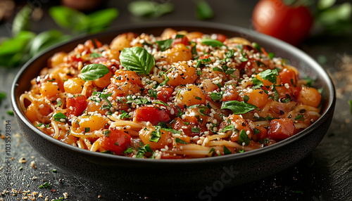 Fresh tomato salad on rustic wooden table indoors generated by AI