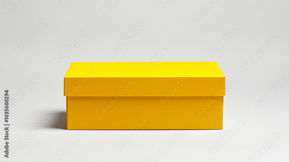 Yellow Cardboard Box Blank Packaging Gift Box Mockup Product Display Yellow Cardboard Box Blank Packaging Gift Box Mockup Product Display