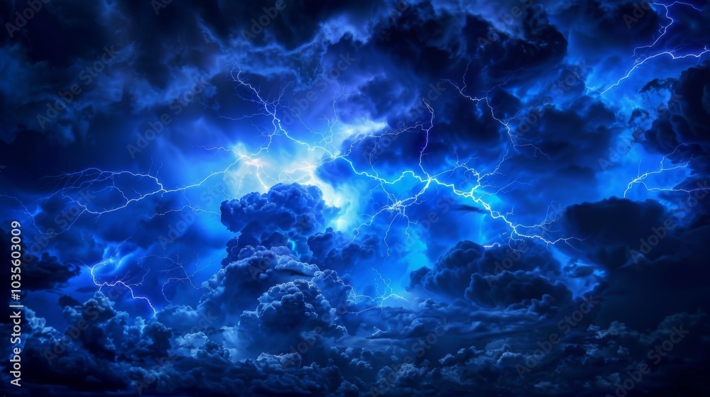 Obraz premium lightning dark cloud effect