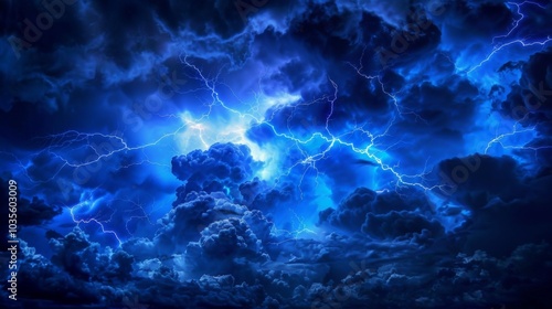 Wallpaper Mural lightning dark cloud effect Torontodigital.ca