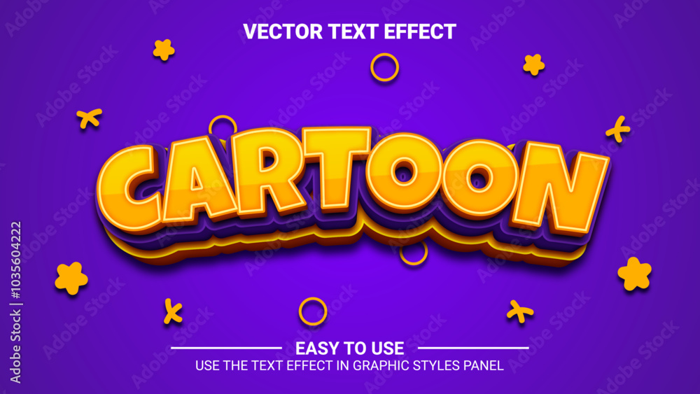 Obraz premium 3d cartoon editable text effect