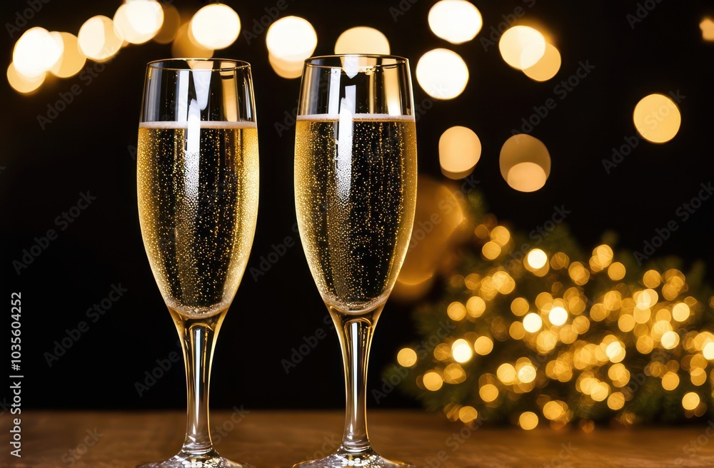 celebration toast with champagne and abstract bokeh glitter lights celebration toast with champagne and abstract bokeh glitter lights