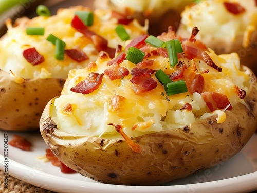 Cheesy Bacon Baked Potatoes: A 4:3 Recipe