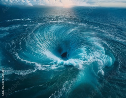 Natural phenomenon appears in the middle of the sea, it is large and dangerous