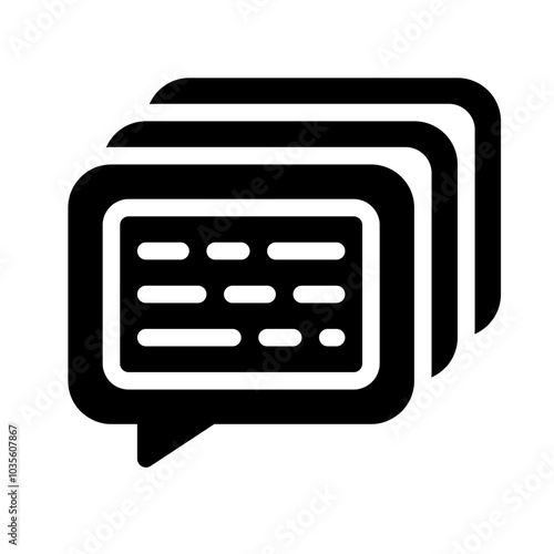 Icon Chat Contact With Style Glyph