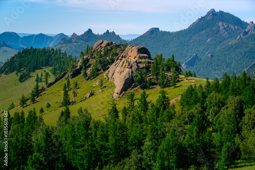 Obraz na plátně Scene of Gorkhi-Terelj National Park, one of the national parks of Mongolia