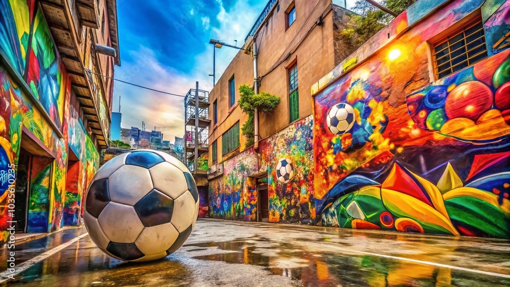 Fototapeta premium Urban Exploration Background for World Soccer Cup 2022
