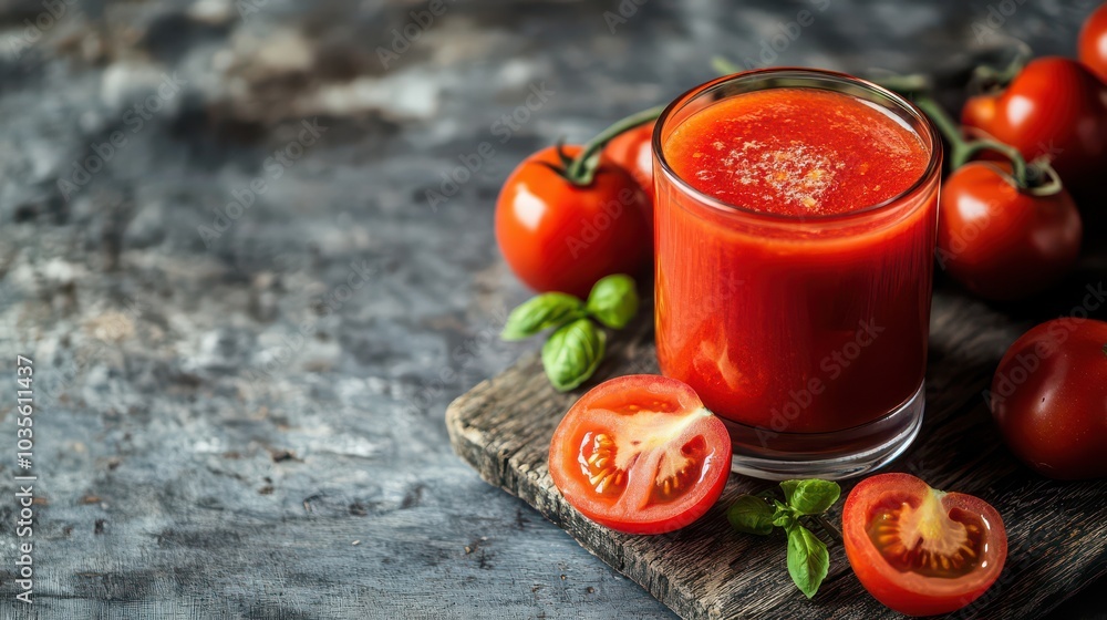 Fresh Tomato Juice with Tomatoes and Herbs Fresh Tomato Juice with Tomatoes and Herbs