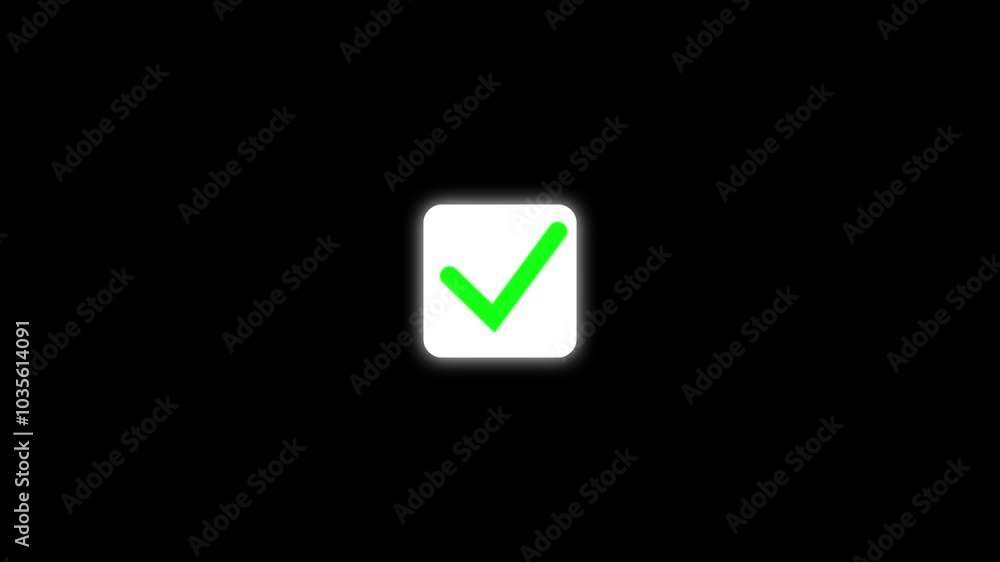Check mark symbol animation on black background, Correct Symbol in Motion graphic. 4k motion video. Check mark symbol animation on black background, Correct Symbol in Motion graphic. 4k motion video.