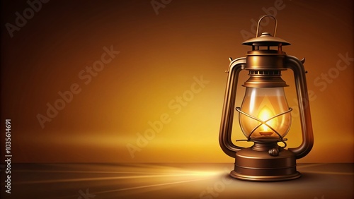 Vector Illustration of an Oil Lantern with Copy Space for Creative Projects and Designs