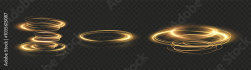 Festive gold stripe on transparent background. gold curl twirl for the holidays. gold colored curve rope. Vector png twirl, line, curve, rope, stripe design element.