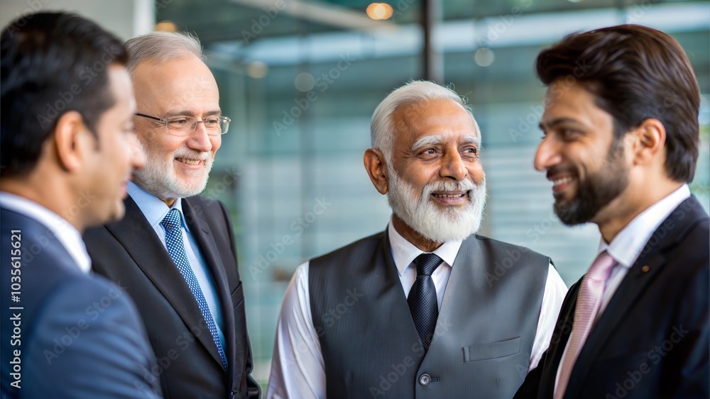 Indian leaders collaborating on future strategies in a corporate setting.
Indian leaders collaborating on future strategies in a corporate setting.