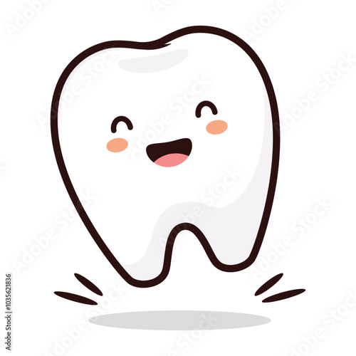 Dental a cartoon tooth cute vecter mascot medicine