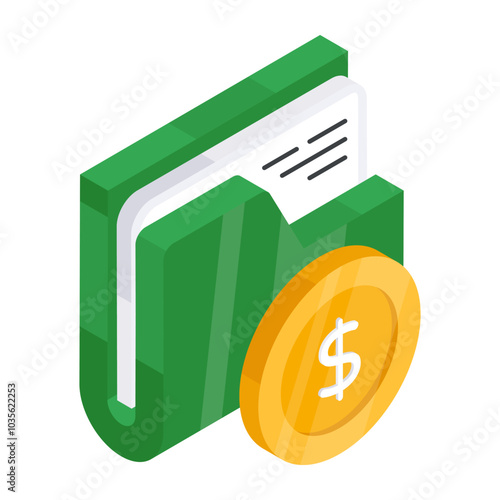 Premium download icon of financial folder 

