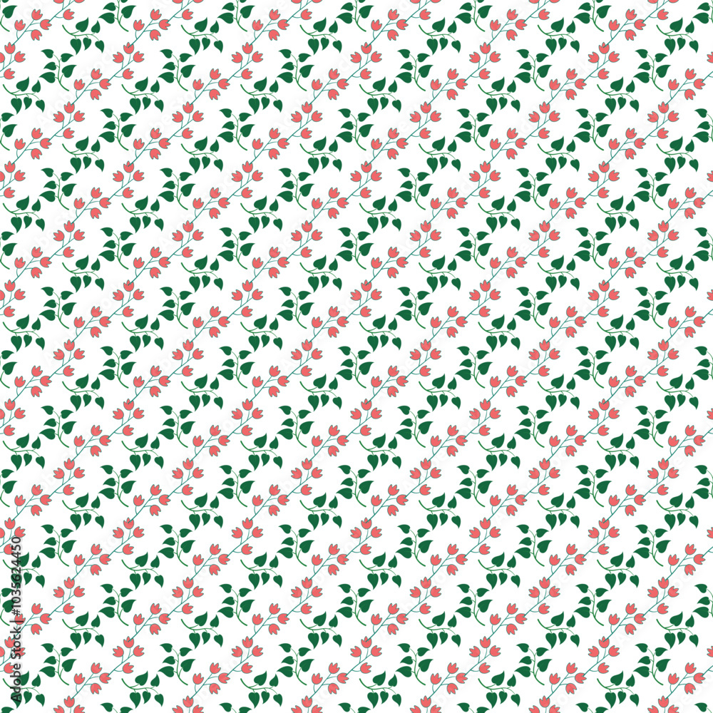 Summer Flowers At Dawn Seamless Vector Pattern Design Summer Flowers At Dawn Seamless Vector Pattern Design