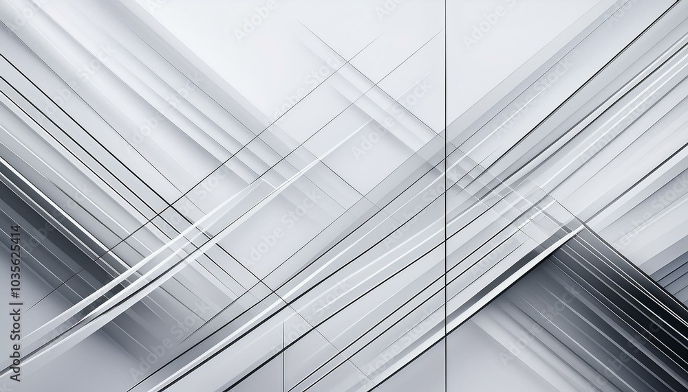 Minimalist black and white abstract background featuring thin monochromatic line that intersects Minimalist black and white abstract background featuring thin monochromatic line that intersects