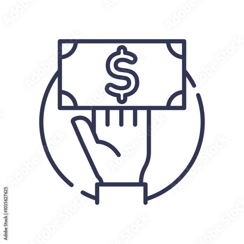 Hand holding a dollar bill symbolizing financial assistance and support.