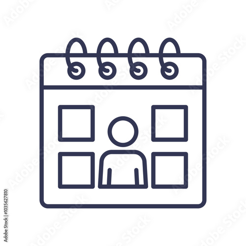 Calendar with a person icon symbolizes scheduling and age tracking for applicants.
